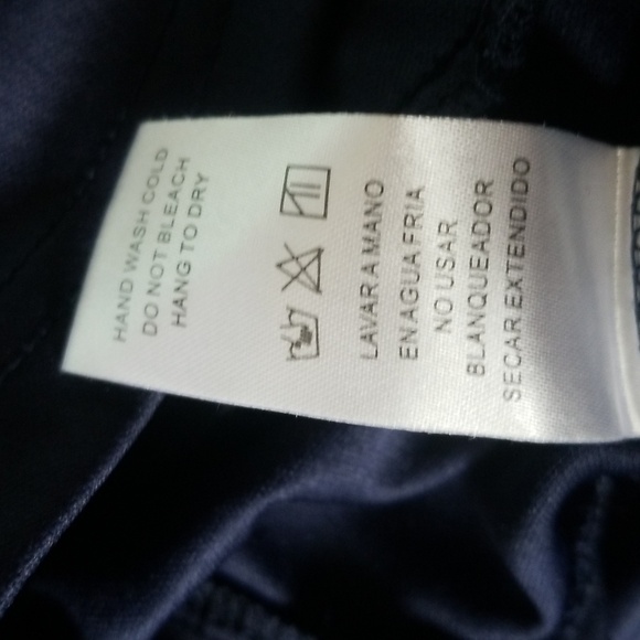 Doe & Rae Ruffle Layer Contrast Edging Tunic Dress. Sleeveless Shear Navy NWOT - Picture 15 of 16